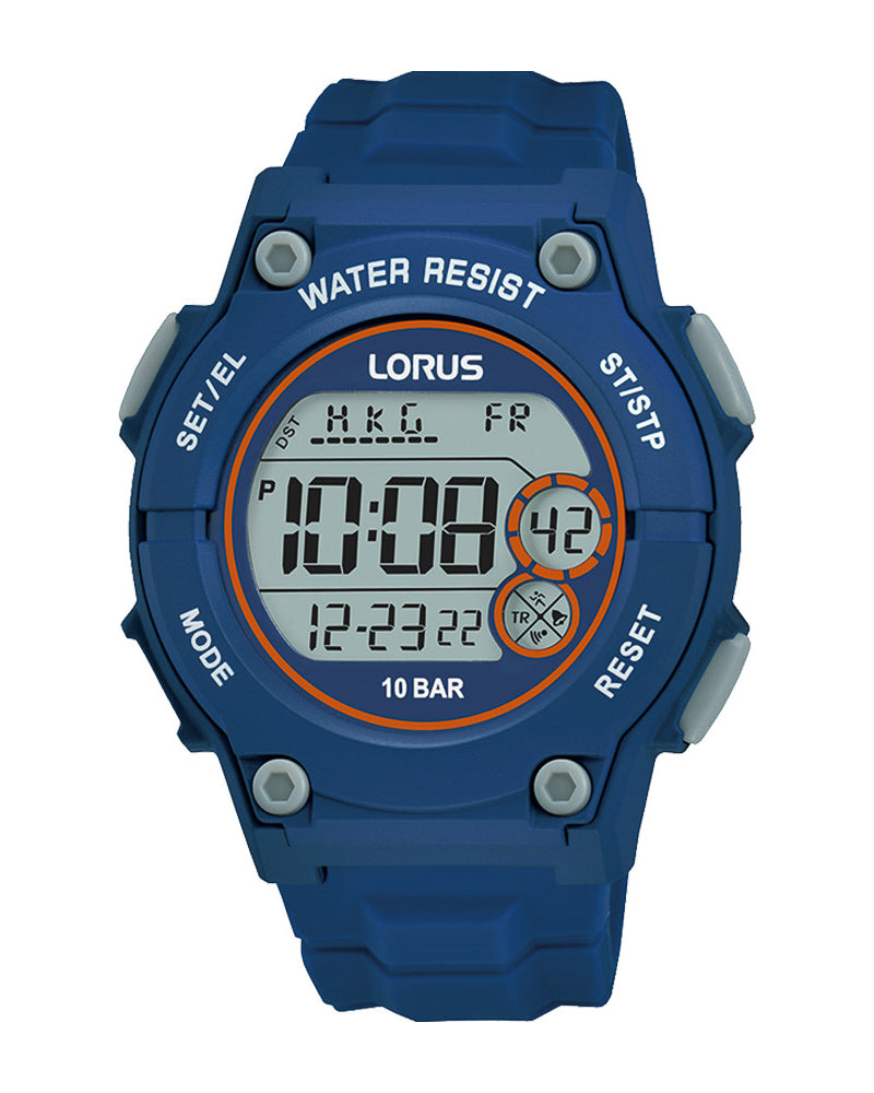 Lorus Large Blue Silicone Digital Watch R2331PX9