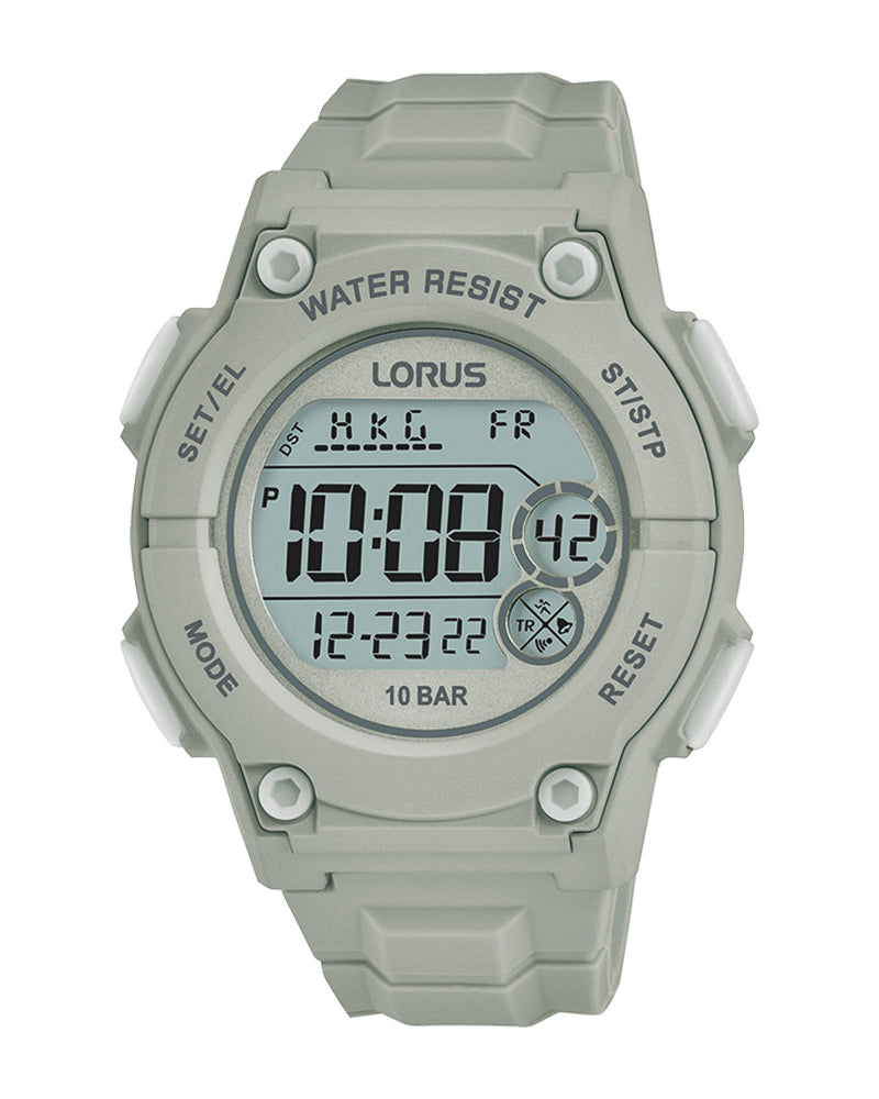 Lorus Large Grey Silicone Digital Watch R2335PX9 | Knight Jewellers