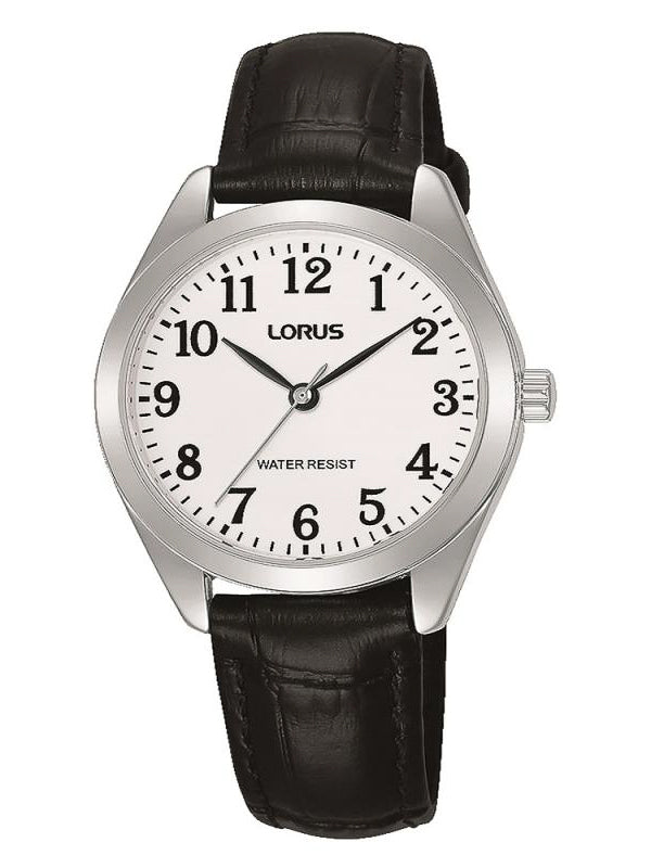 Lorus Classic Steel Ladies Leather Strap Watch RG239TX5