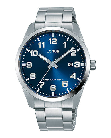 Lorus Blue Dial Gents Stainless Steel Watch