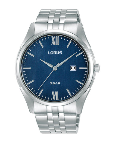 Lorus Blue Dial Gents Stainless Steel Watch RH985PX9