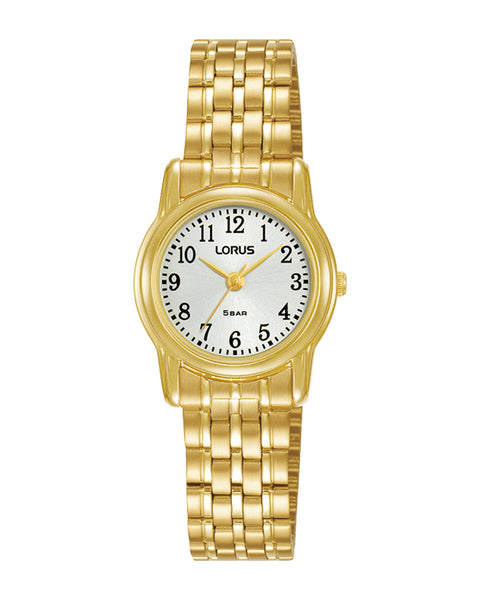 Lorus Ladies Small Gold Plated Watch RRX32HX9