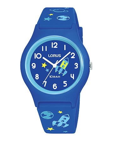 Lorus Blue Silicone Kids Space Watch RRX45HX9