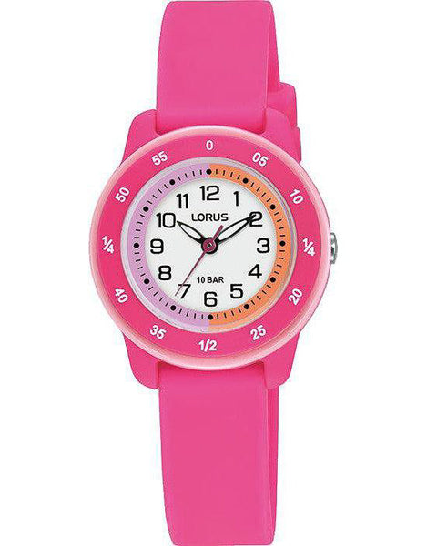 Lorus Pink Silicone Kids Watch RRX57JX9