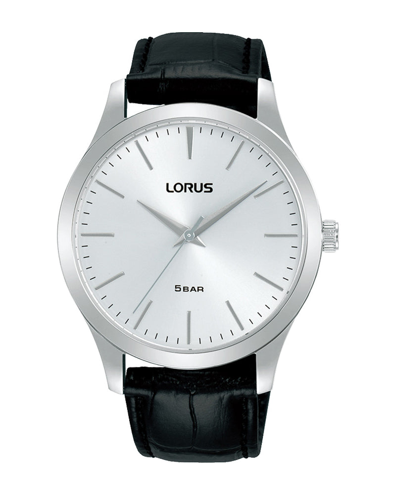 Lorus Gents Sunray Dial Leather Strap Watch RRX73HX9