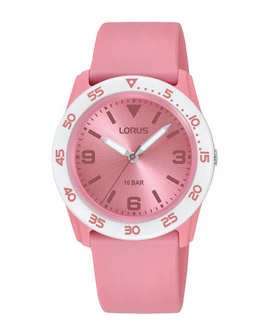 Lorus Pink Silicone Unisex Watch RRX89HX9