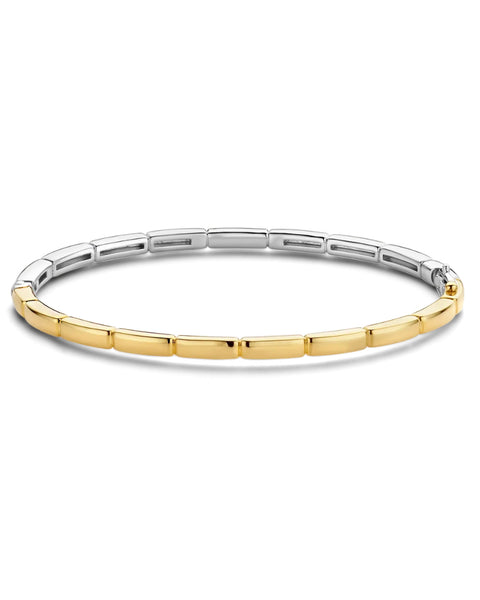 Ti Sento Milano 18ct Gold Plated Silver Sectioned Bangle 23001SY