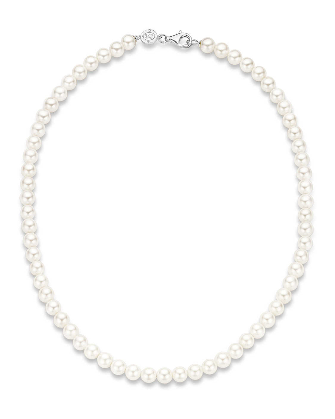 Ti Sento 16” White Pearl Strand Necklace