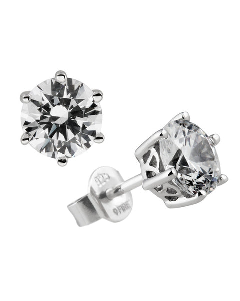 Diamonfire Silver & Zirconia Stud Earrings - 62/1264/1/082