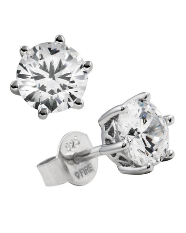 Diamonfire Cubic Zirconia & Silver Stud Earrings - 62/1265/1/082