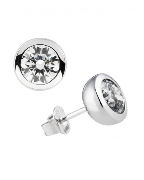Diamonfire Cubic Zirconia & Silver Stud Earrings - 0.25ct -62/1274/1/082