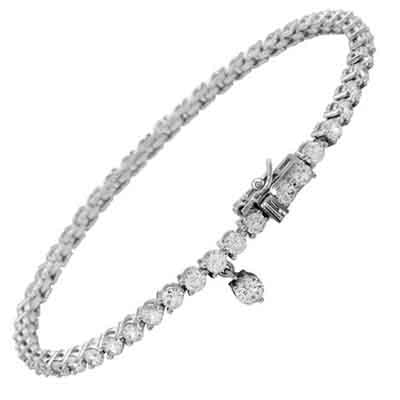 Diamonfire Silver Clear Cubic Zirconia Tennis Bracelet 64/0334/1/006