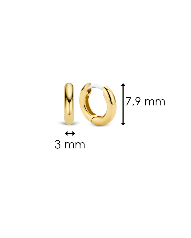 Ti Sento Small 18ct Gold Plated Silver Hoop Earrings