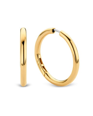 Ti Sento Large 18ct Gold Plated Silver Hoop Earrings