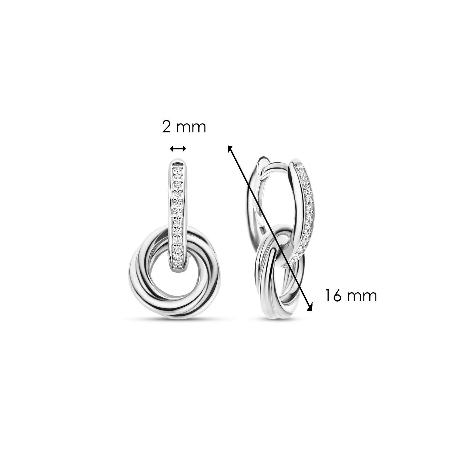 TI SENTO Silver Milano Earrings 7857Z1 SPECIFICATIONS