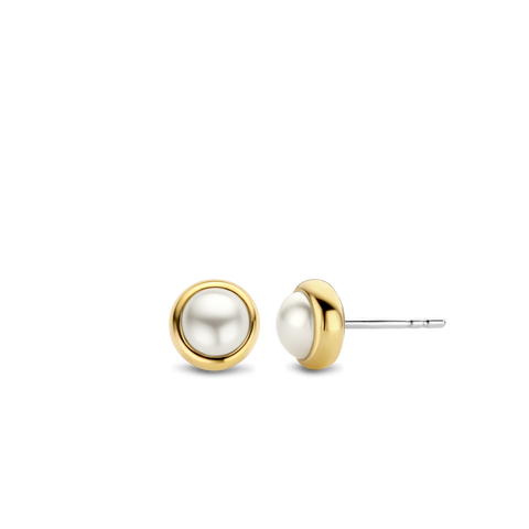 Ti Sento Pearl Gold Plated Silver Earrings 7875YP