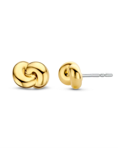 Ti Sento 18ct Gold Plated Silver Knot Stud Earrings 7896SY