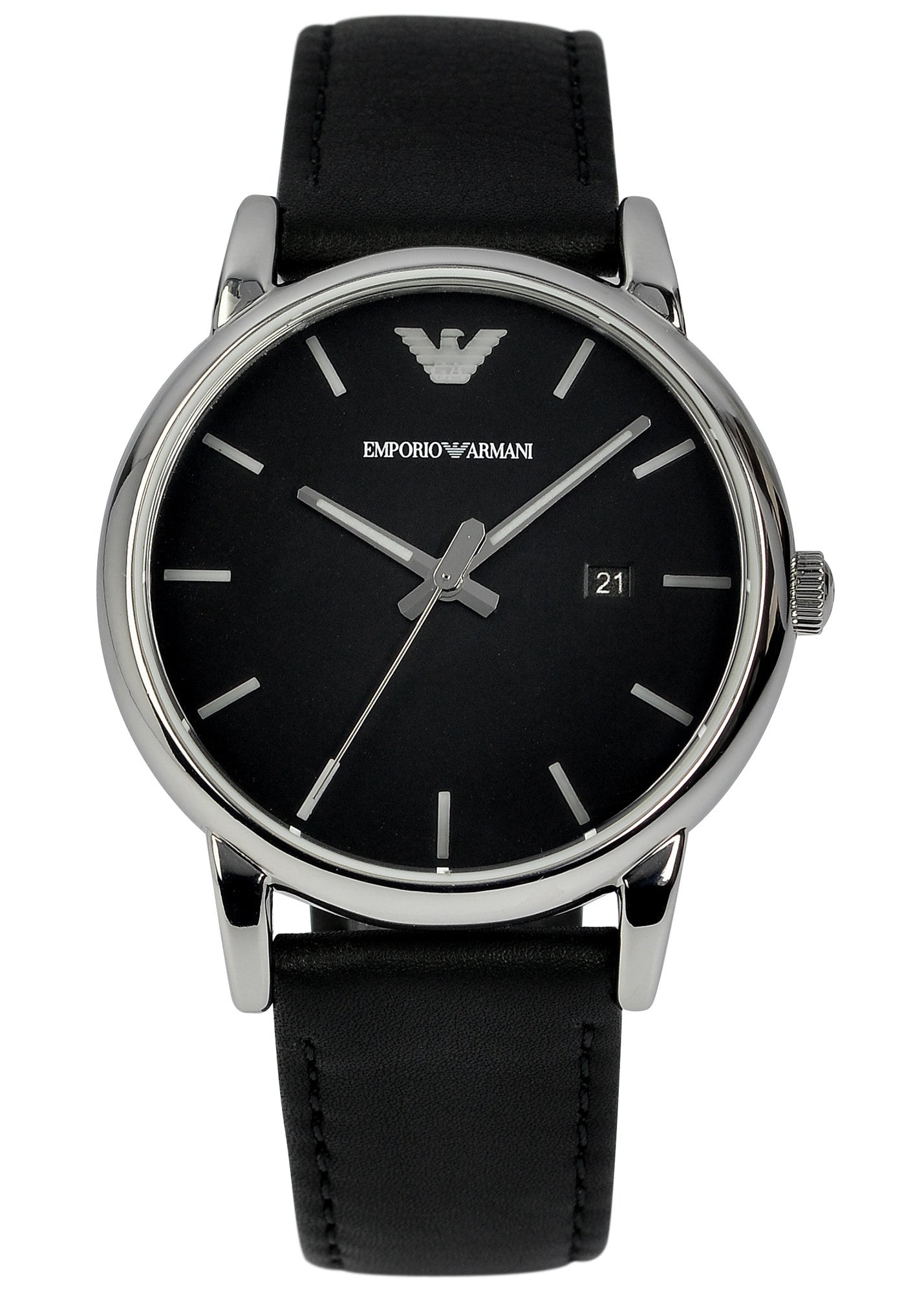 Emporio Armani Classic Leather Strap Gents Watch AR1692 Knight