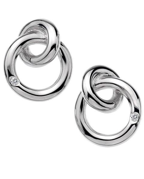 Hot Diamonds Eternity Silver Interlocking Earrings