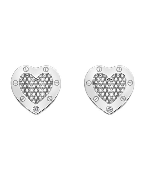 Hot Diamonds Lock in Love Sterling Silver Stud Earrings - DE528