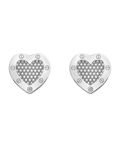 Hot Diamonds Lock in Love Sterling Silver Stud Earrings - DE528