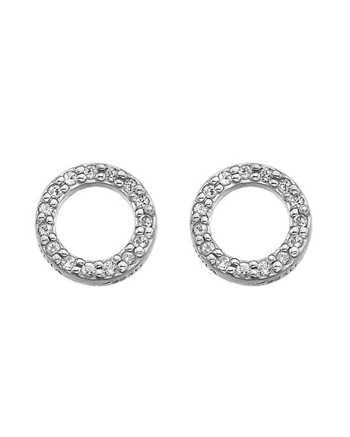 Hot Diamonds Bliss Circle Sterling Silver Stud Earrings - DE534