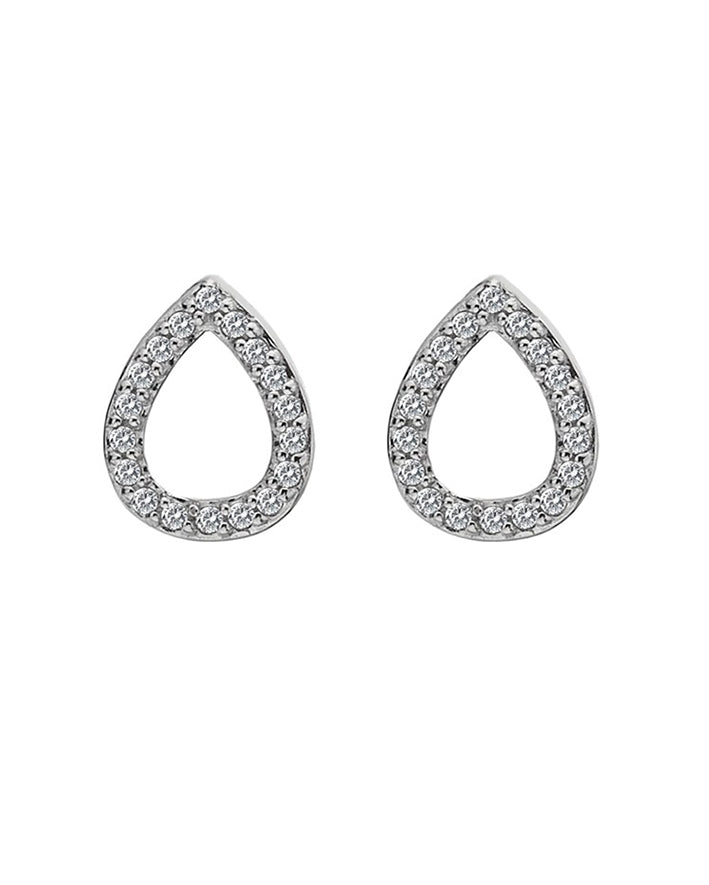 Hot Diamonds Bliss Teardrop Silver & White Topaz Earrings