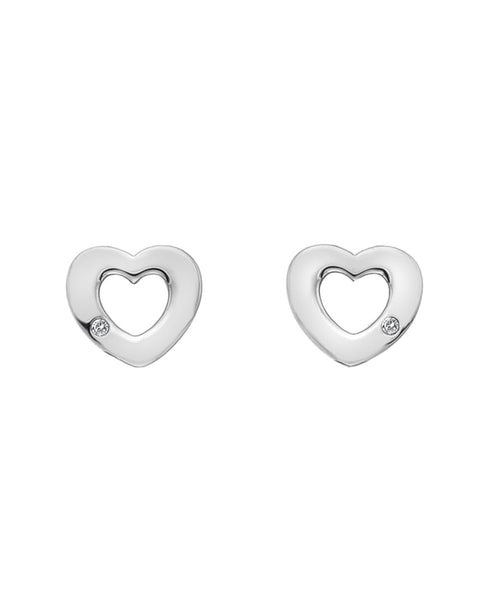 Hot Diamonds Silver Diamond Amulet Heart Earrings