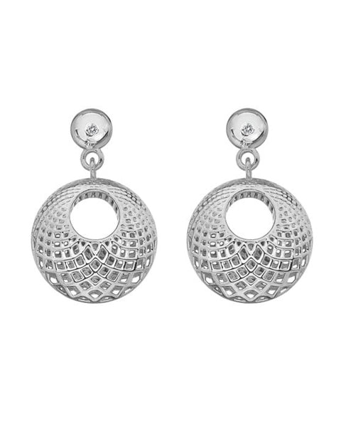Hot Diamonds Silver Quest Filigree Circle Earrings DE657