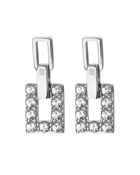 Hot Diamonds Echo Silver & White Topaz Drop Earrings DE716