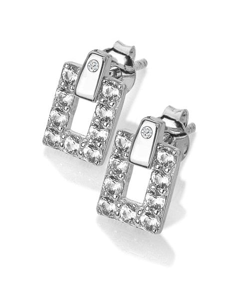 Hot Diamonds Echo Silver & White Topaz Earrings DE717