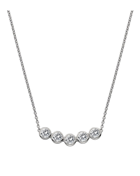 Hot Diamonds Tender Silver & White Topaz Necklace