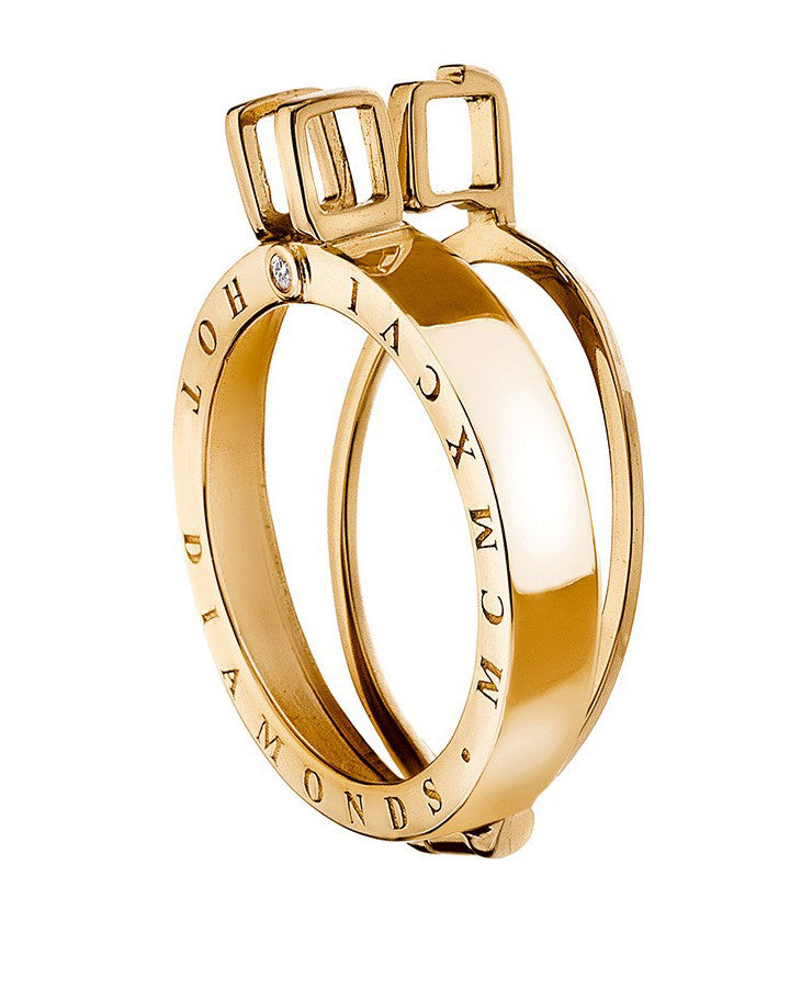 Emozioni Yellow Gold Plated Sterling Silver Keeper 25mm - DP522