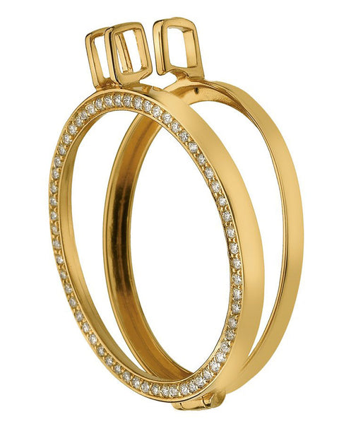 Emozioni Reversible Gold Plated Sterling Silver Keeper 33mm - DP559 