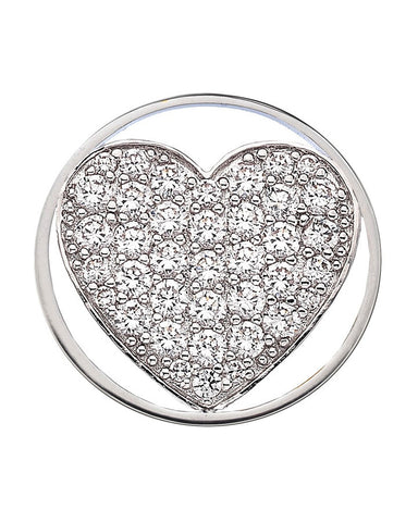 Emozioni Ice Sparkle Heart 25mm Coin - EC067