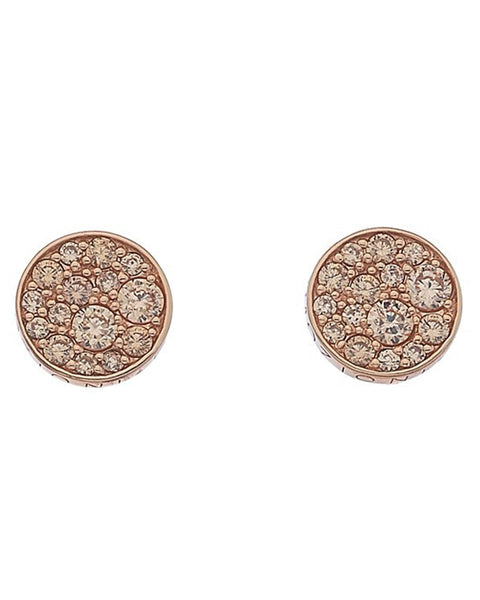 Emozioni Rose Gold Plated Loyalty Champagne Earrings