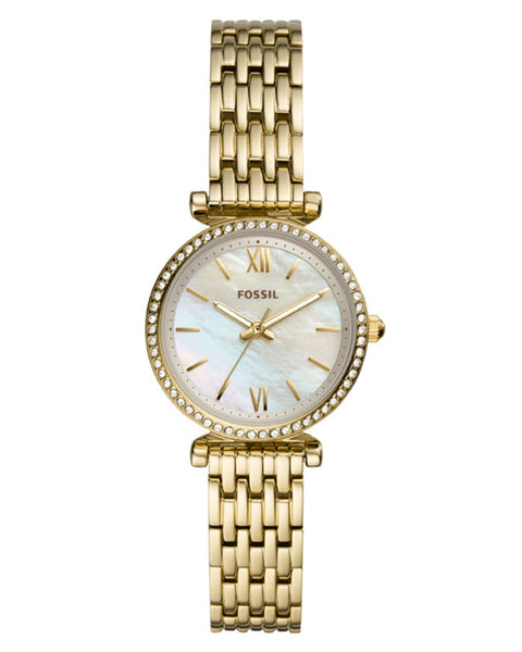 Fossil Carlie Mini Gold Plated Ladies Watch