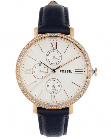 Fossil Jacqueline Multifunction Blue Leather Watch ES5096