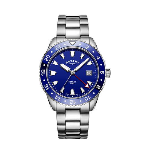 Rotary Henley GMT Blue Gents Watch