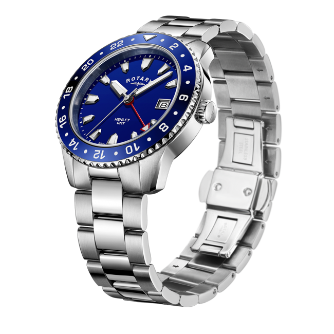 Rotary Henley GMT Blue Gents Watch