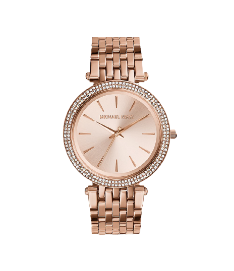 Michael kors watch rose gold best sale diamonds
