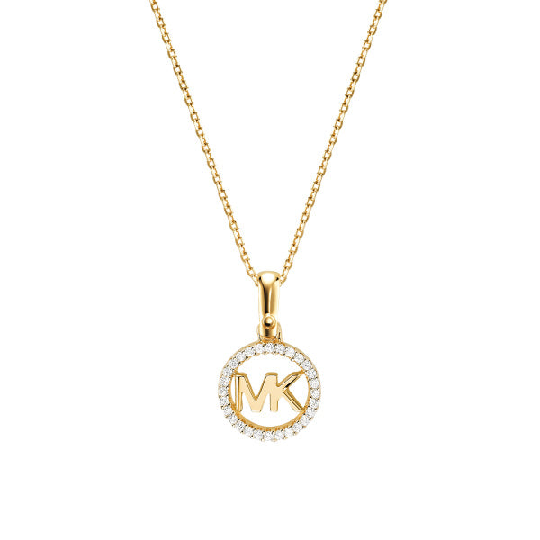 Michael Kors Gold Plated Halo Logo Necklace MKC1108AN710