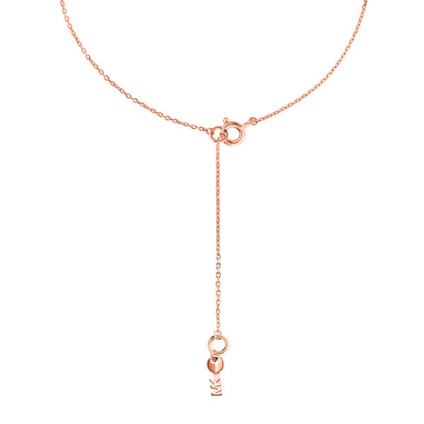 Michael Kors Rose Gold Plated Halo Logo Necklace MKC1108AN791