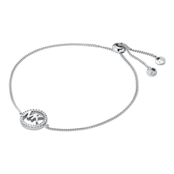 Michael Kors Sterling Silver Logo Slider Bracelet