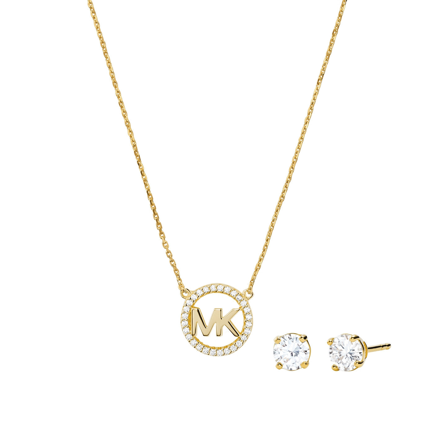 Michael Kors 14k Gold-Plated Sterling Silver Necklace Box Set MKC1260AN710