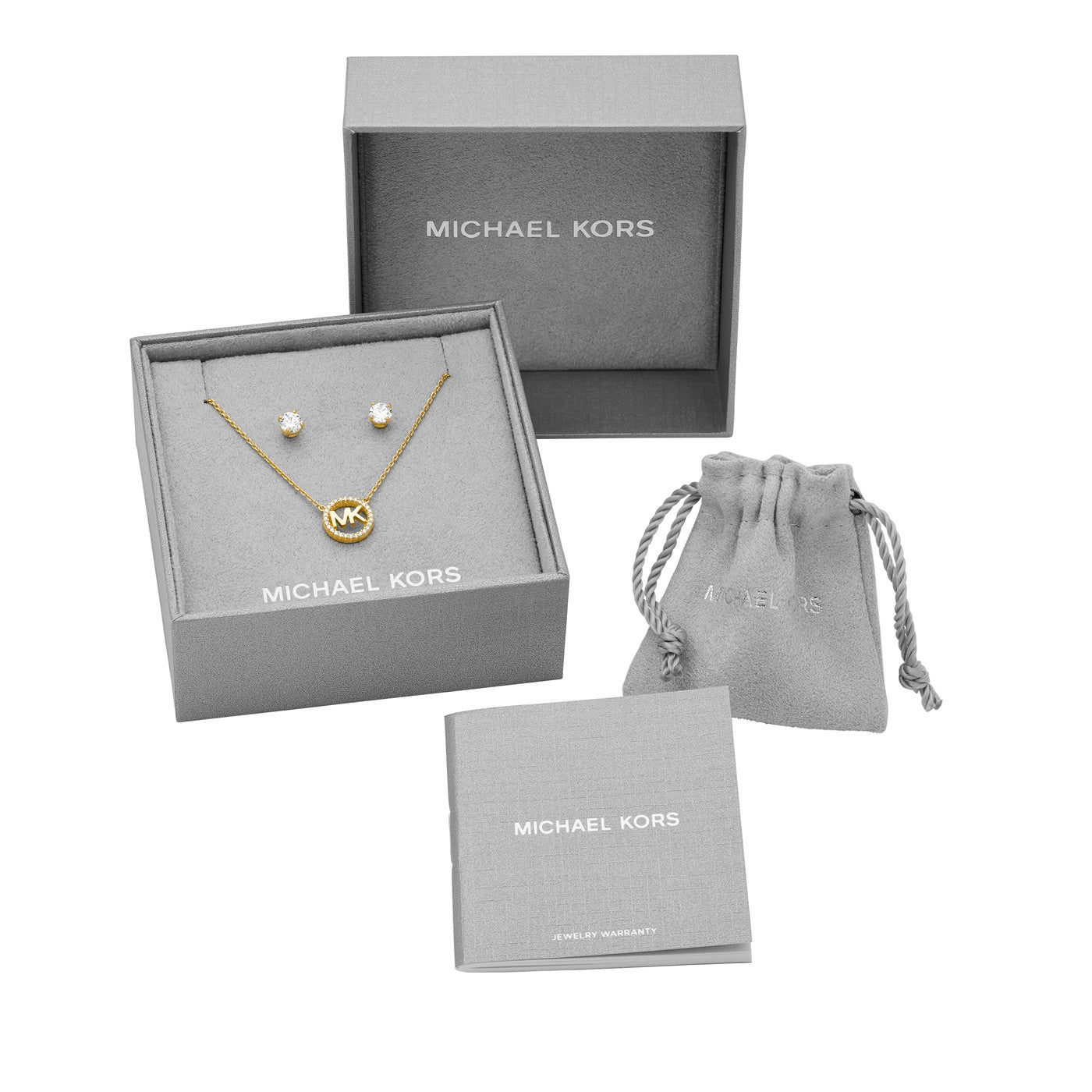 Michael Kors 14k Gold-Plated Sterling Silver Necklace Box Set MKC1260AN710