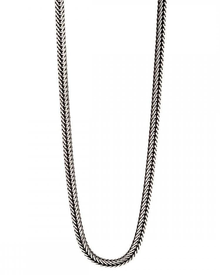 Fred Bennett Oxidised Silver Foxtail Necklace N4277
