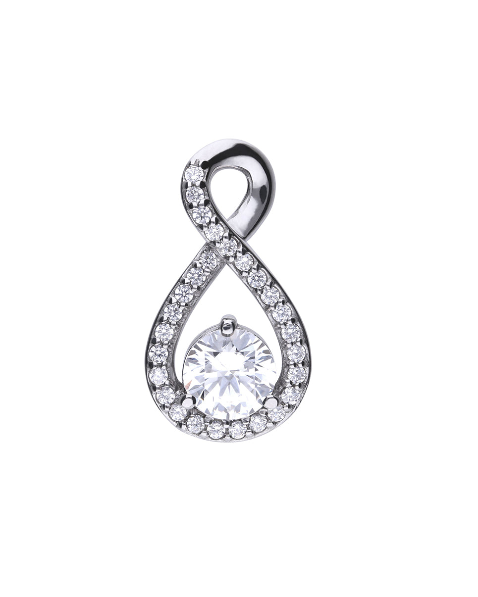 Diamonfire Silver & Cubic Zirconia Infinity Pendant