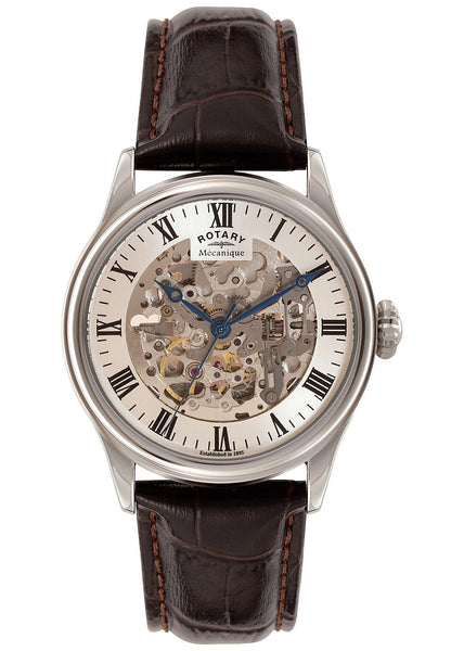 Rotary stainless steel skeleton watch - GS02940/06