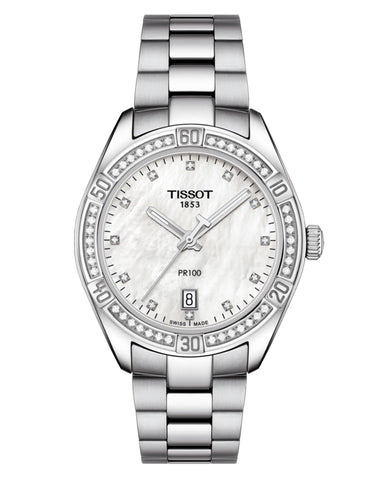 Tissot PR 100 Sport Chic Ladies Diamond Watch